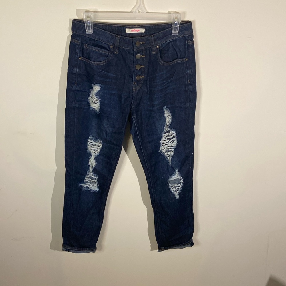 Refuge Charlotte Russe Dark Wash Mom Jeans Size 6